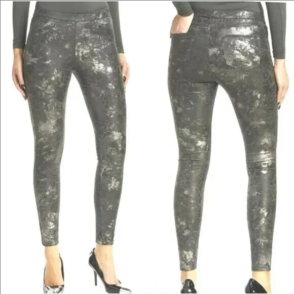HUE Pants Jumpsuits Silver Pewter Jeans Leggings Leggings By